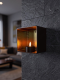 Eleganter Kerzenhalter aus Stahl - Wand & Stand 10x10cm