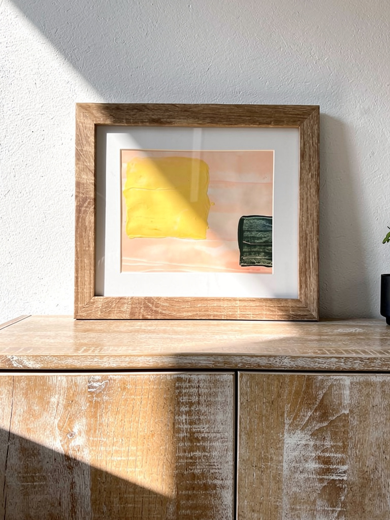 Abstraktes Gemälde gerahmt 30x20cm