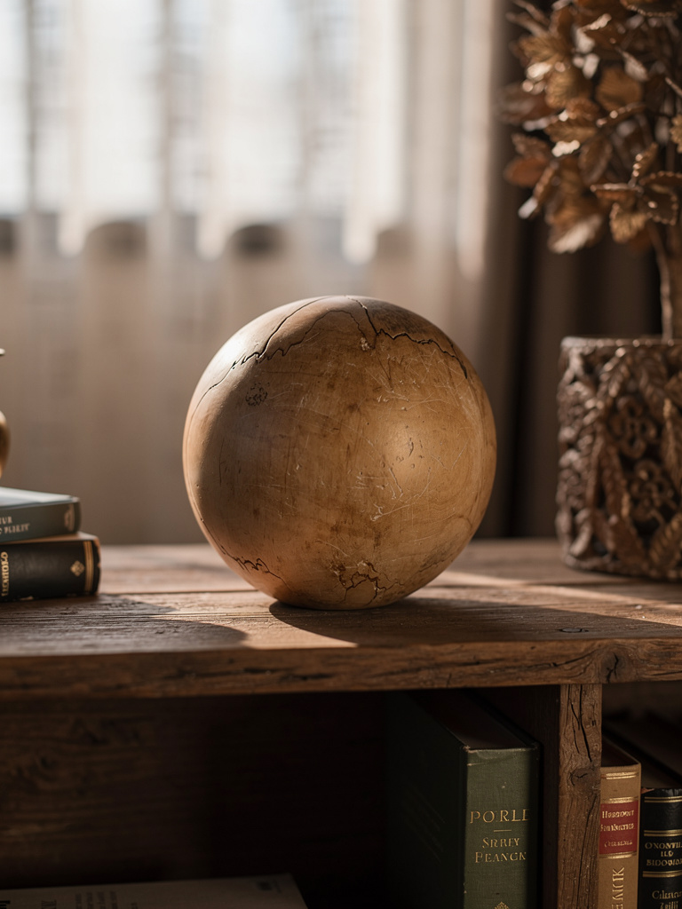Dekorations-Kugel aus Eiche 30cm Durchmesser